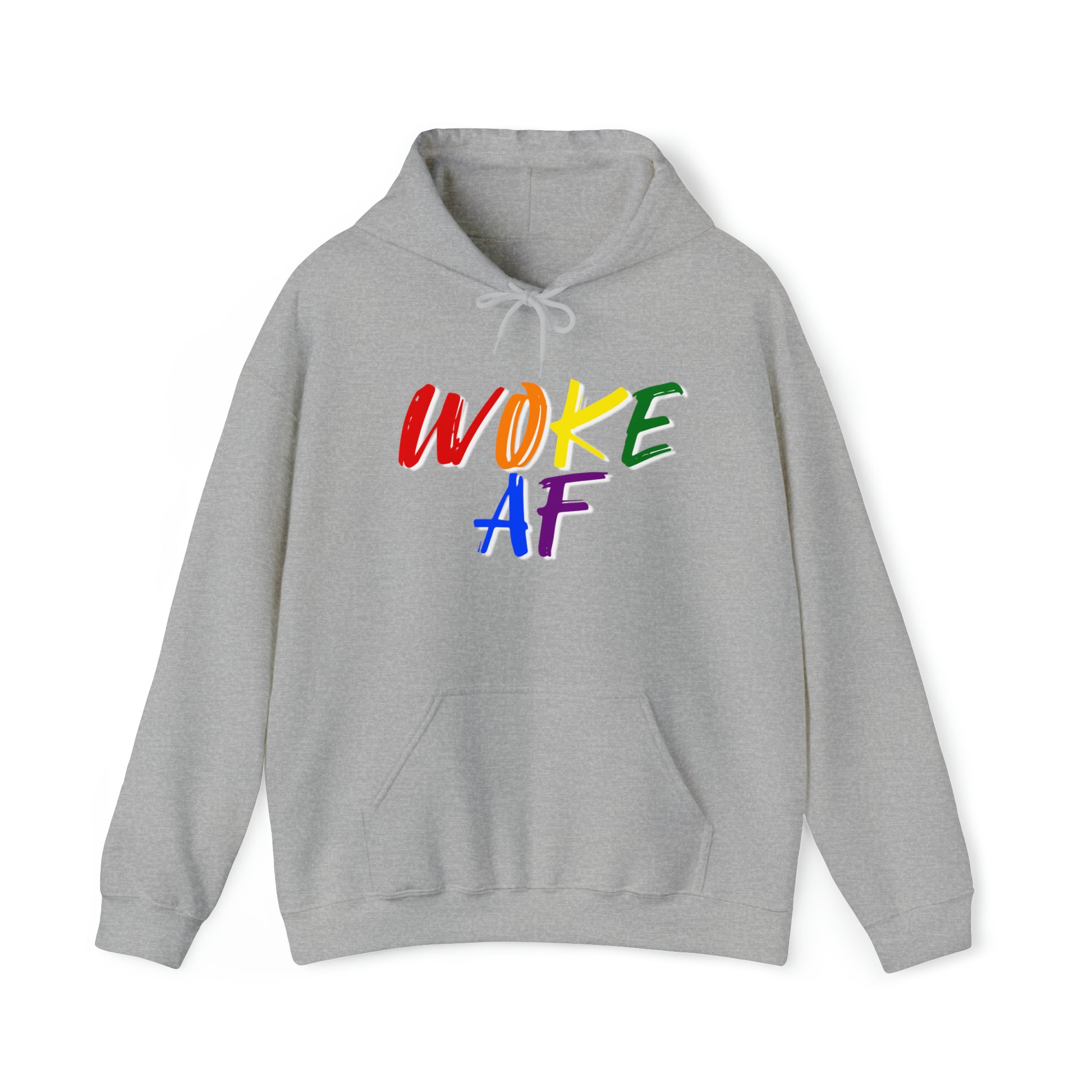 Woke AF Unisex Heavy Blend™ Hooded Sweatshirt - Queer We Are Shop