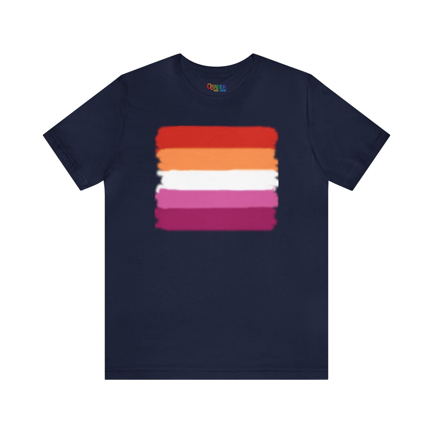 Lesbian Flag Brushstroke Design Unisex T-shirt - Queer We Are Shop