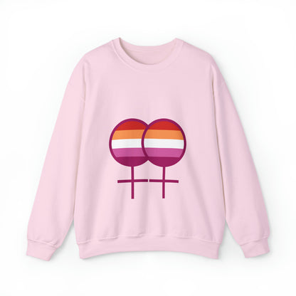 Lesbian Flag Female Symbol Unisex Sweatshirt - Queer We Are Shop