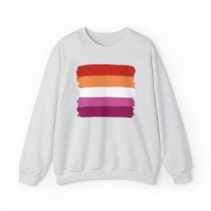 Lesbian Flag Brushstroke Design Unisex Sweatshirt - Queer We Are Shop