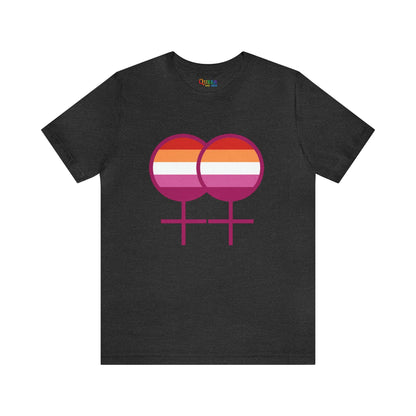 Lesbian Flag Female Symbol Unisex T-Shirt - Queer We Are Shop