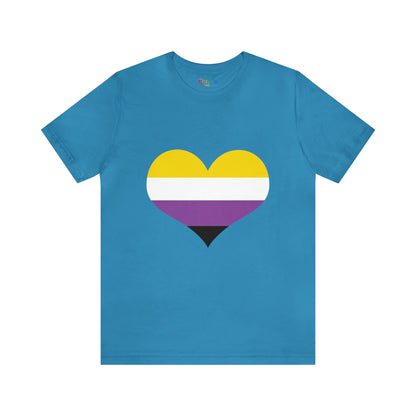 Non-Binary Heart Unisex T-shirt - Queer We Are Shop