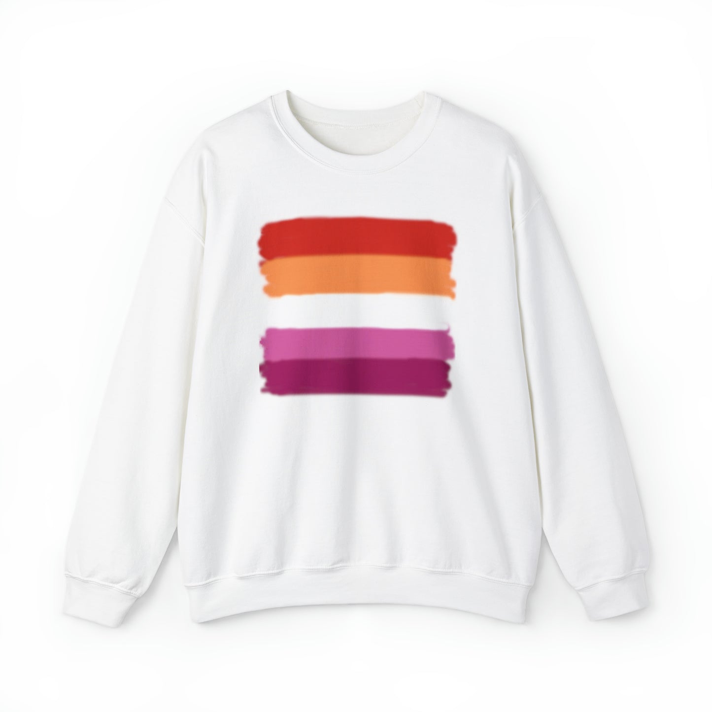 Lesbian Flag Brushstroke Design Unisex Sweatshirt - Queer We Are Shop