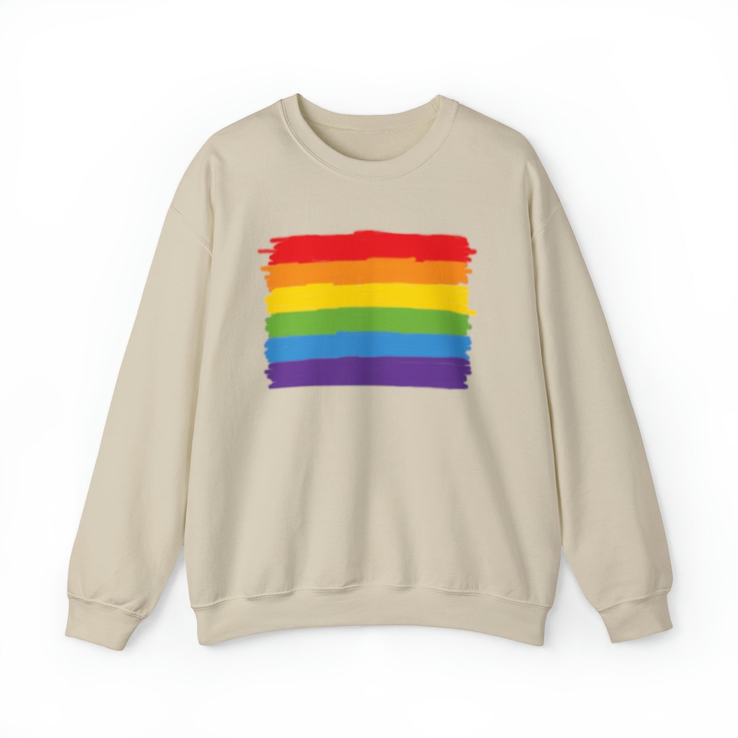Pride Flag Brushstroke Design Unisex Sweatshirt - Queer We Are Shop