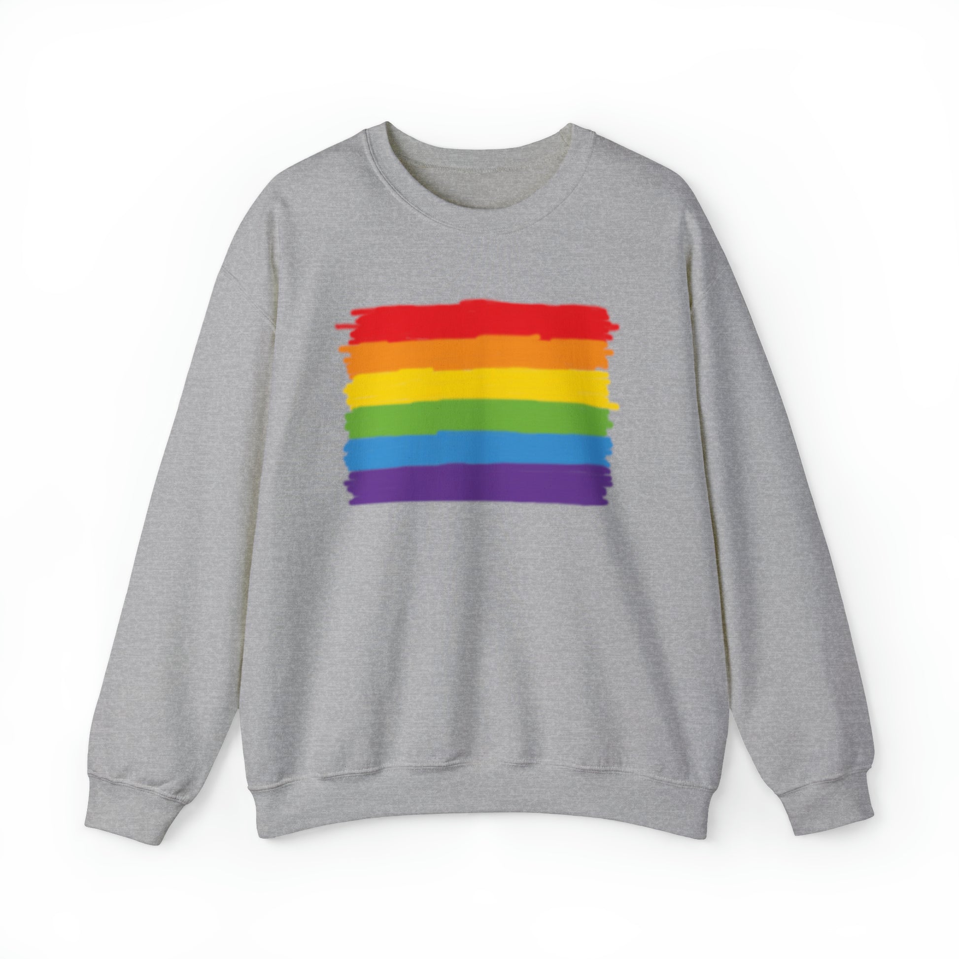 Pride Flag Brushstroke Design Unisex Sweatshirt - Queer We Are Shop