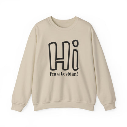 Hi I'm a Lesbian Unisex Sweatshirt - Queer We Are Shop