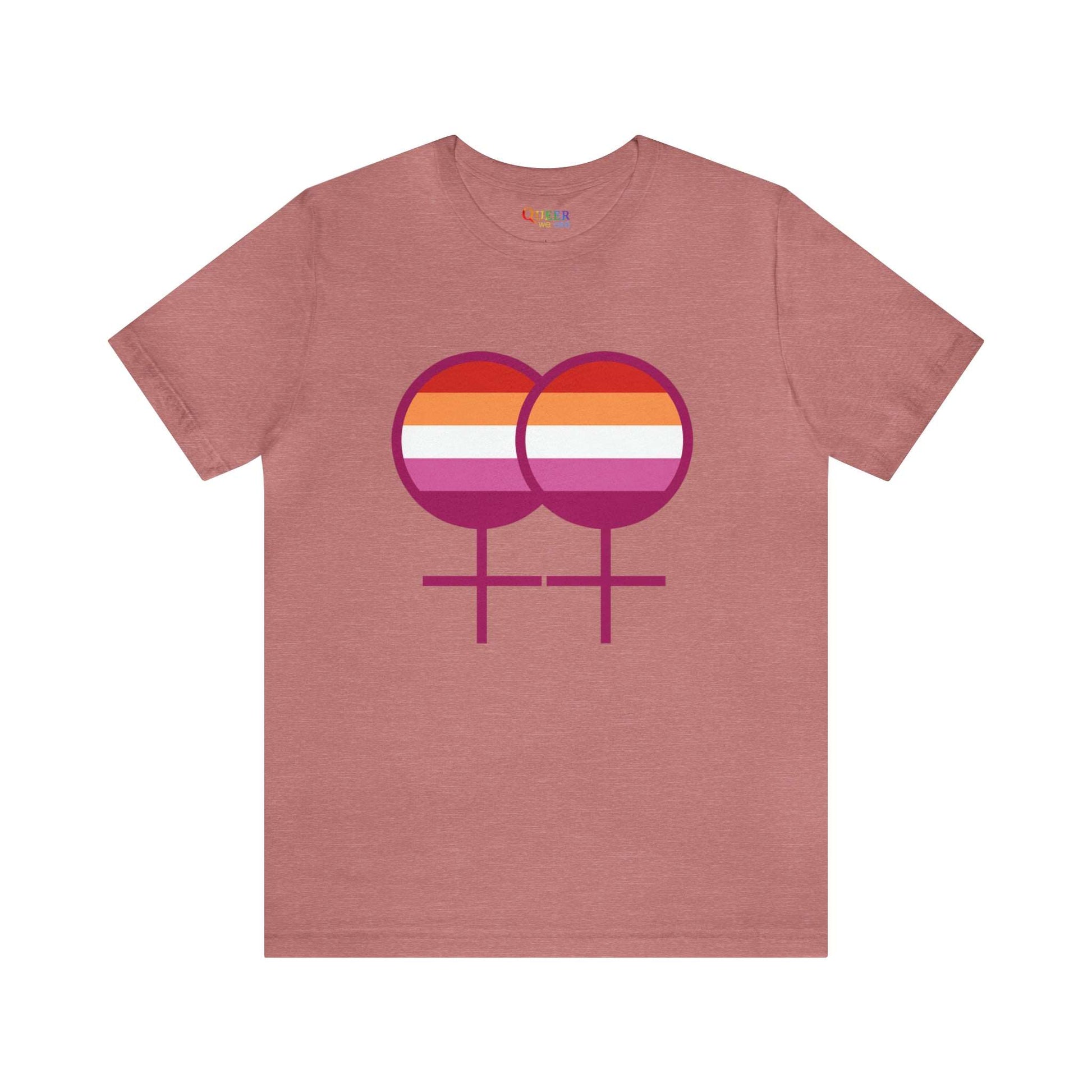 Lesbian Flag Female Symbol Unisex T-Shirt - Queer We Are Shop