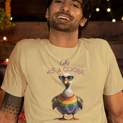 Gay as a Goose Cool Design Unisex T-shirt - Queer We Are Shop
